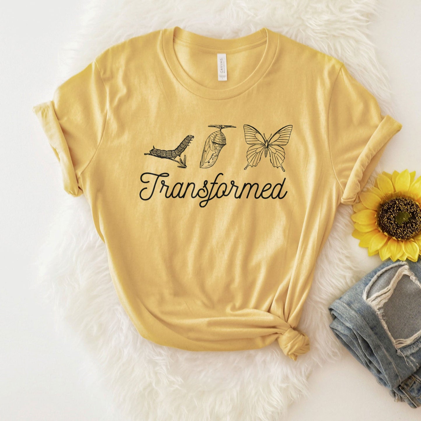 Transformed Butterfly Tee Shirts For Women - Christian Shirts for Women - Religious Tee Shirts