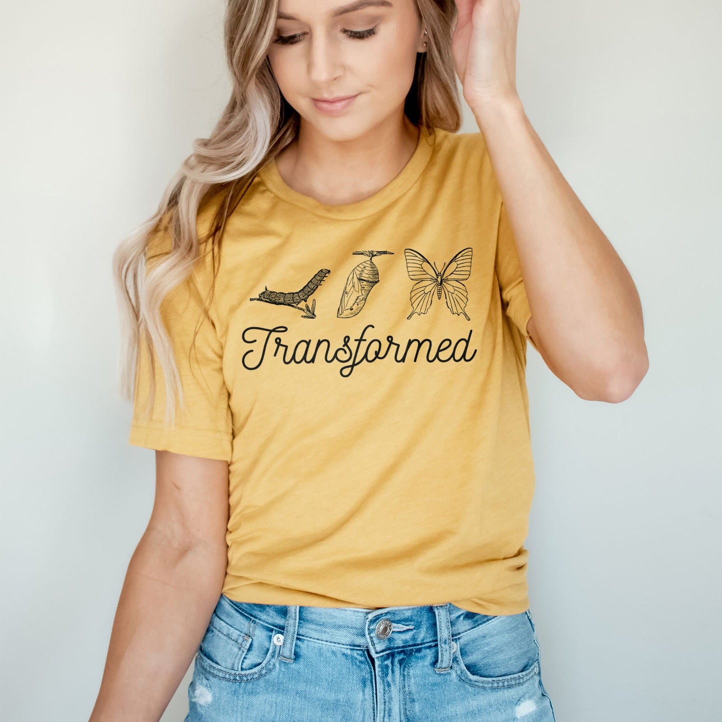 Transformed Butterfly Tee Shirts For Women - Christian Shirts for Women - Religious Tee Shirts