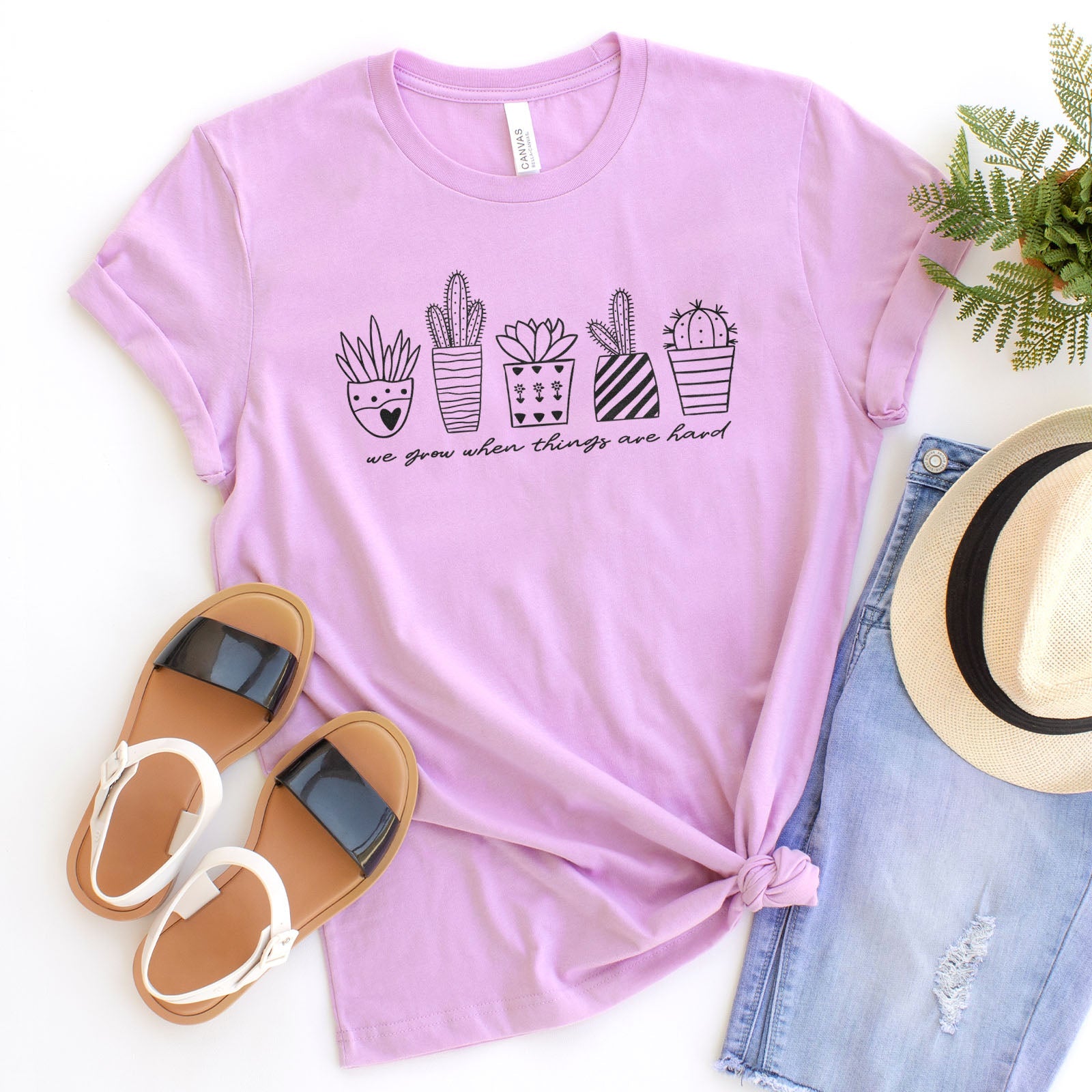 We Grow When Things Are Hard Tee Shirts For Women - Christian Shirts for Women - Religious Tee Shirts