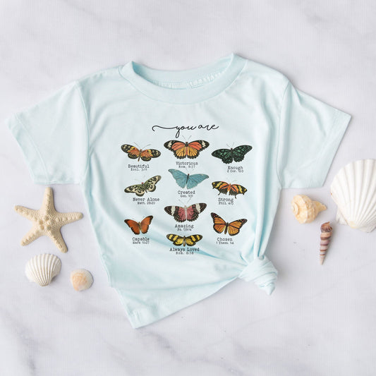 Bible Verse Butterflies Tee Shirts For Women - Christian Shirts for Women - Religious Tee Shirts