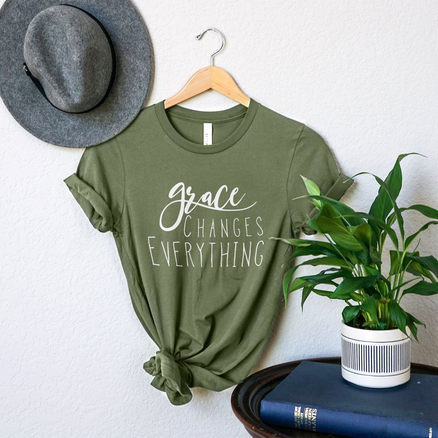 Grace Changes Everything Tee Shirts For Women - Christian Shirts for Women - Religious Tee Shirts