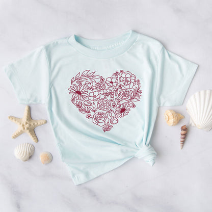 Heart Wildflowers Tee Shirts For Women - Christian Shirts for Women - Religious Tee Shirts