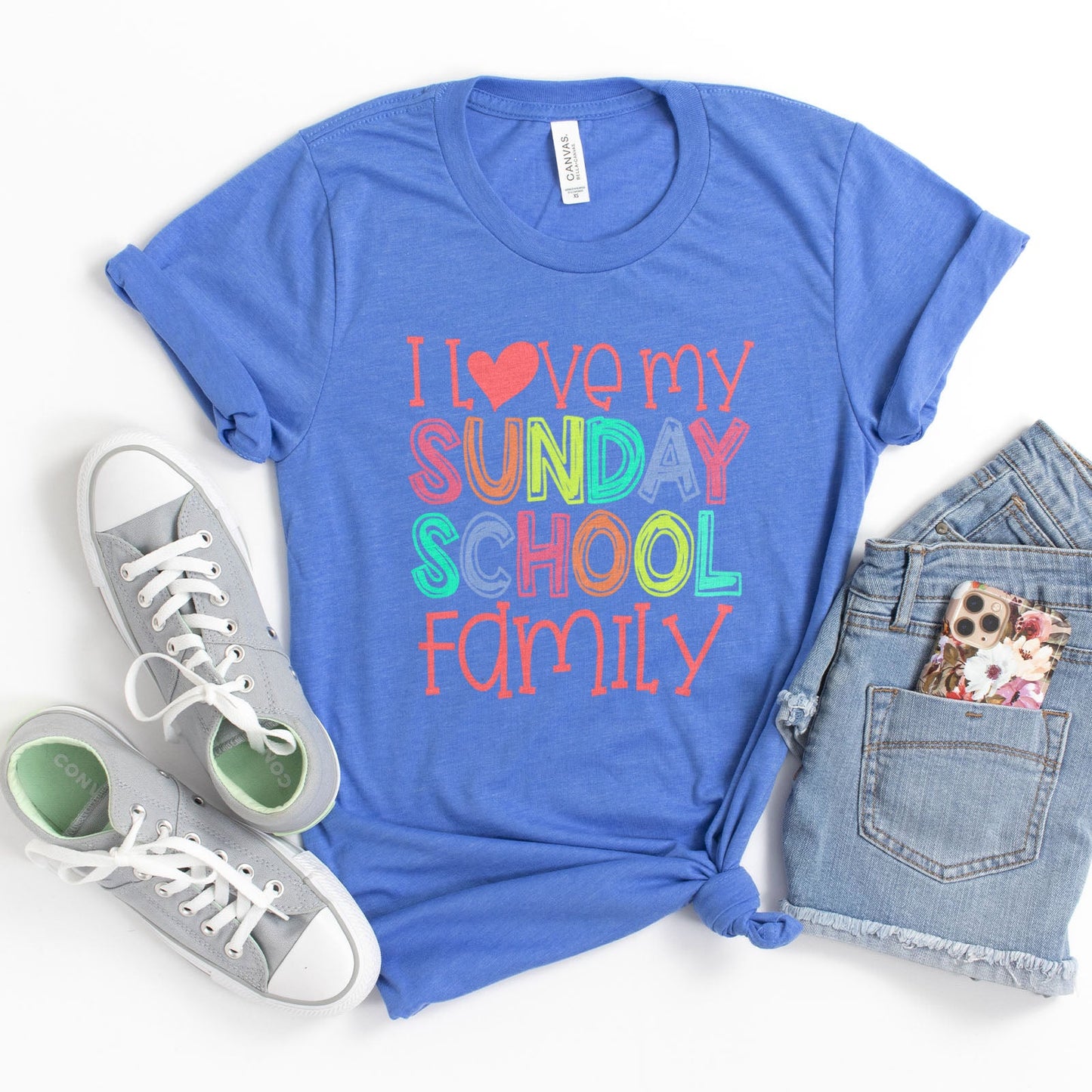 I Love my Sunday School Tee Shirts For Women - Christian Shirts for Women - Religious Tee Shirts