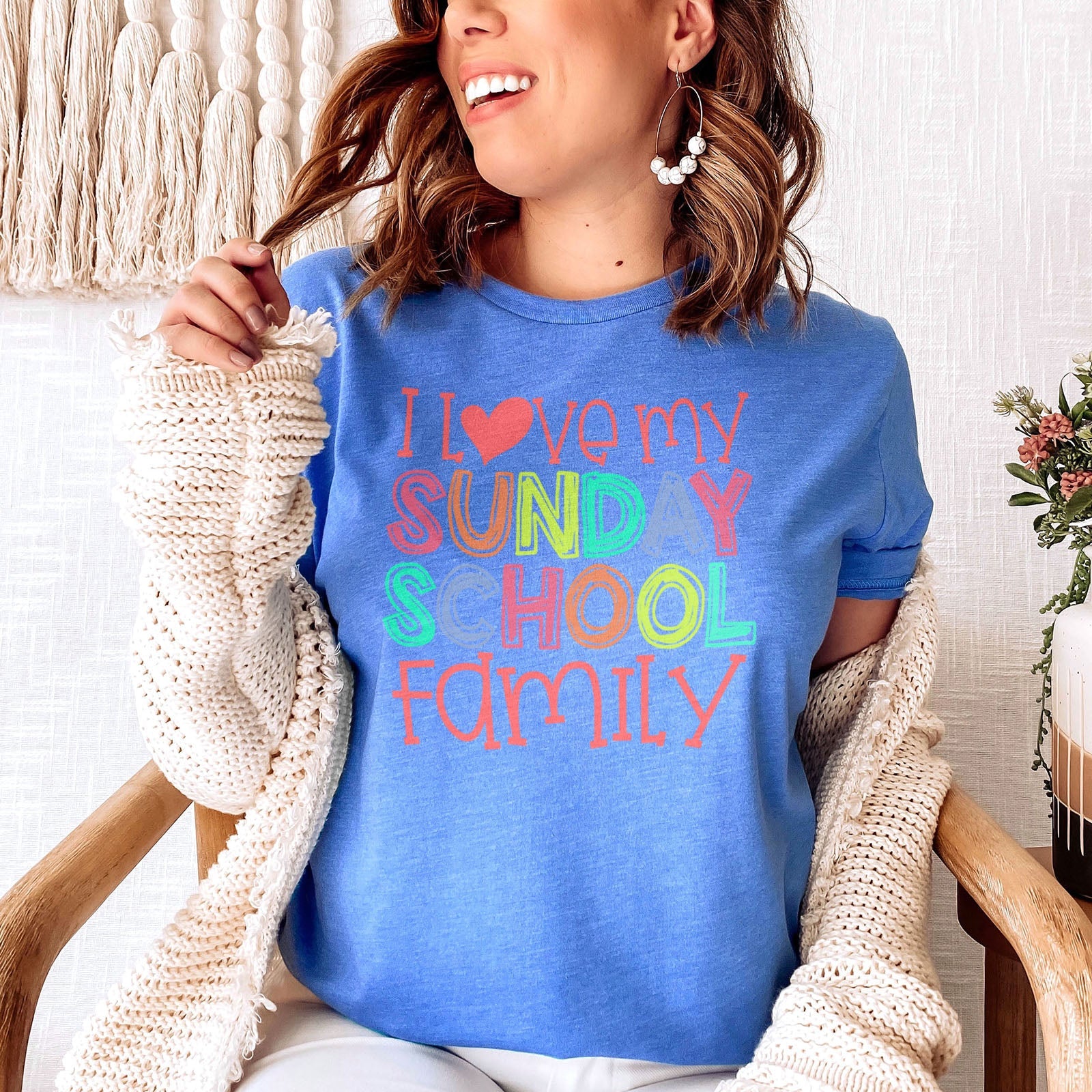 I Love my Sunday School Tee Shirts For Women - Christian Shirts for Women - Religious Tee Shirts