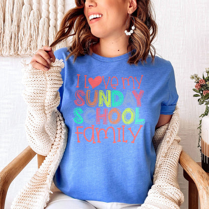 I Love my Sunday School Tee Shirts For Women - Christian Shirts for Women - Religious Tee Shirts