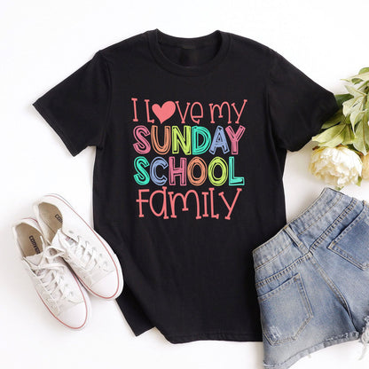 I Love my Sunday School Tee Shirts For Women - Christian Shirts for Women - Religious Tee Shirts