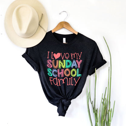 I Love my Sunday School Tee Shirts For Women - Christian Shirts for Women - Religious Tee Shirts