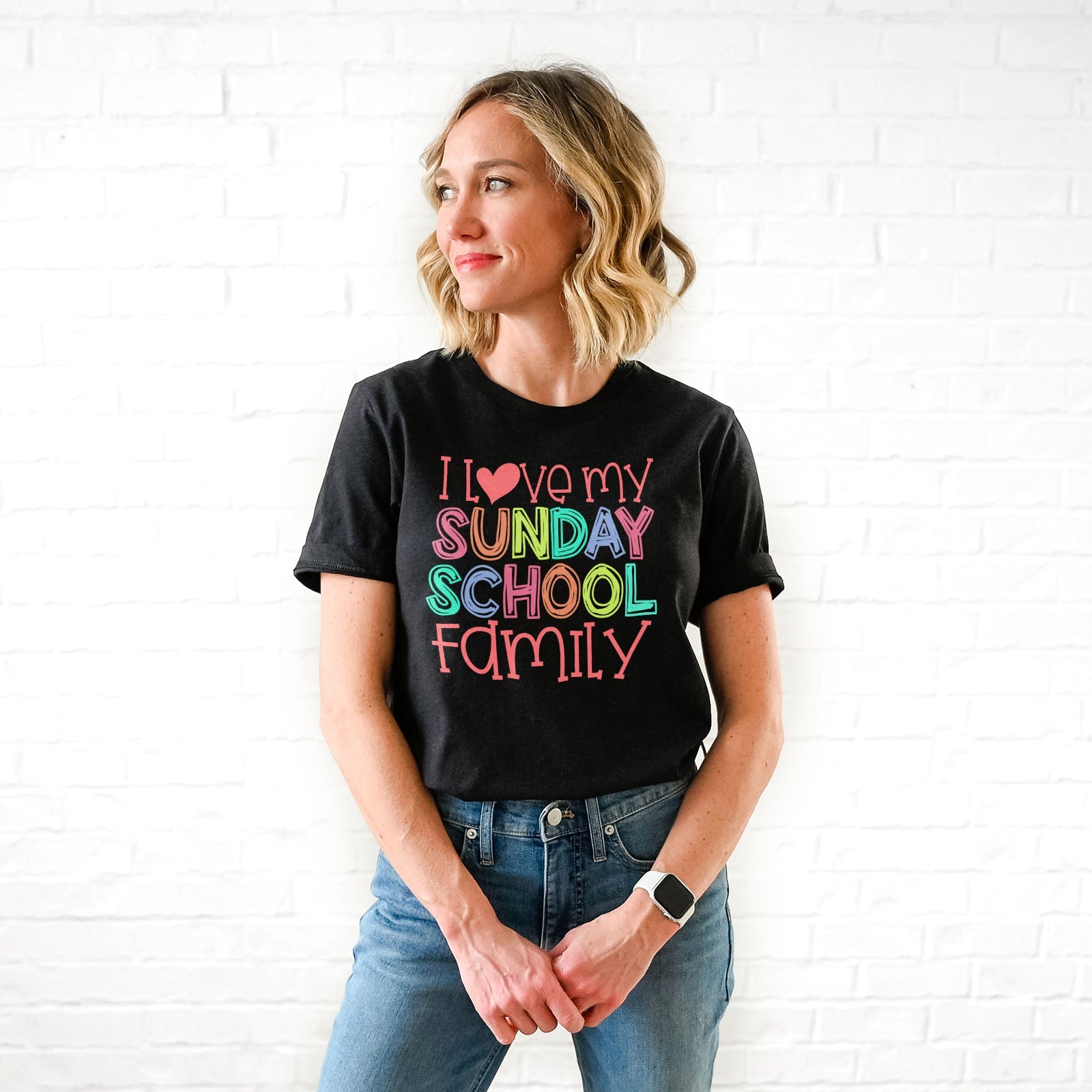 I Love my Sunday School Tee Shirts For Women - Christian Shirts for Women - Religious Tee Shirts