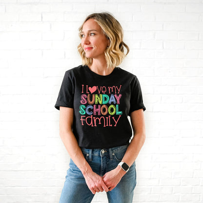 I Love my Sunday School Tee Shirts For Women - Christian Shirts for Women - Religious Tee Shirts