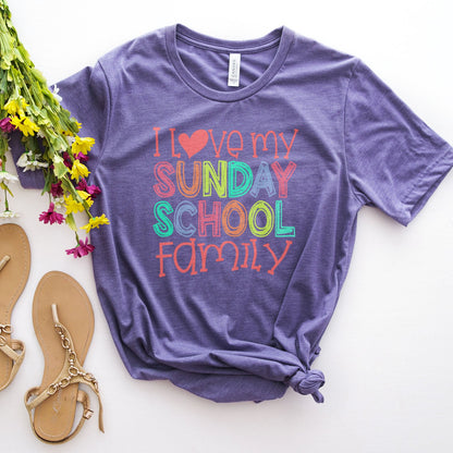 I Love my Sunday School Tee Shirts For Women - Christian Shirts for Women - Religious Tee Shirts