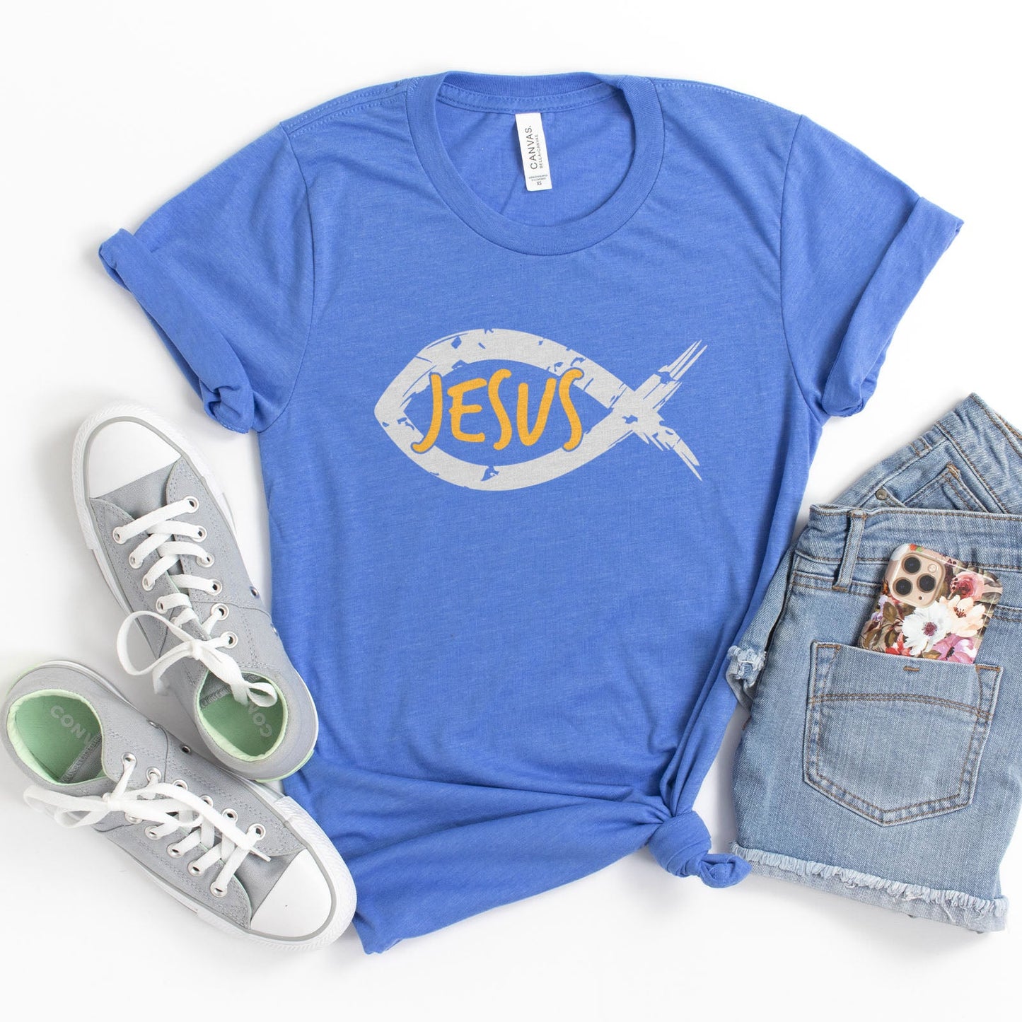 Jesus Fish Tee Shirts For Women - Christian Shirts for Women - Religious Tee Shirts