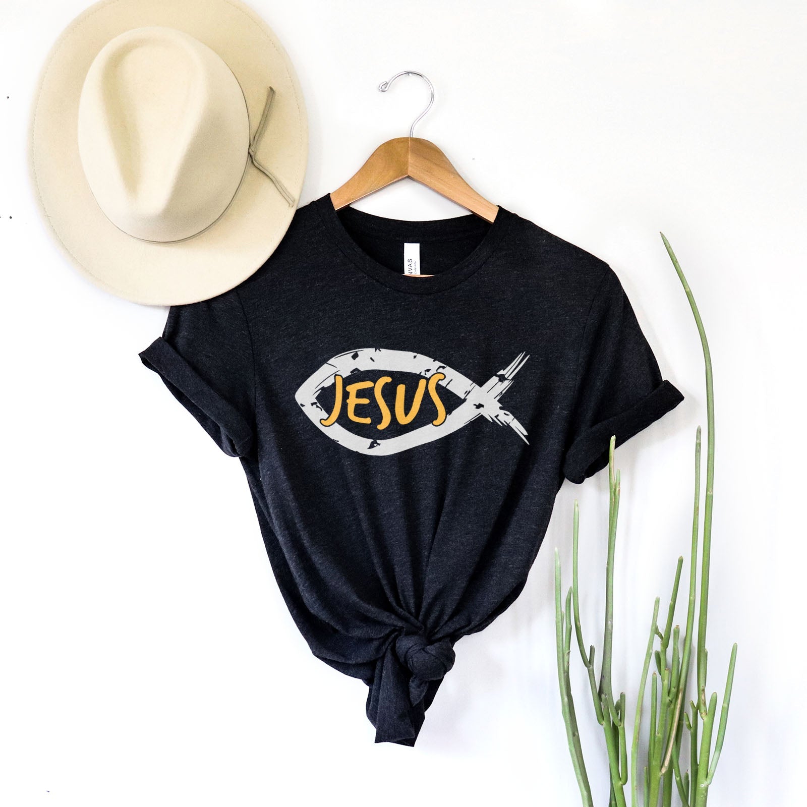 Jesus Fish Tee Shirts For Women - Christian Shirts for Women - Religious Tee Shirts