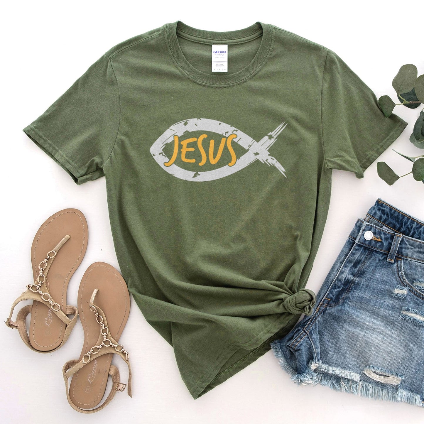 Jesus Fish Tee Shirts For Women - Christian Shirts for Women - Religious Tee Shirts