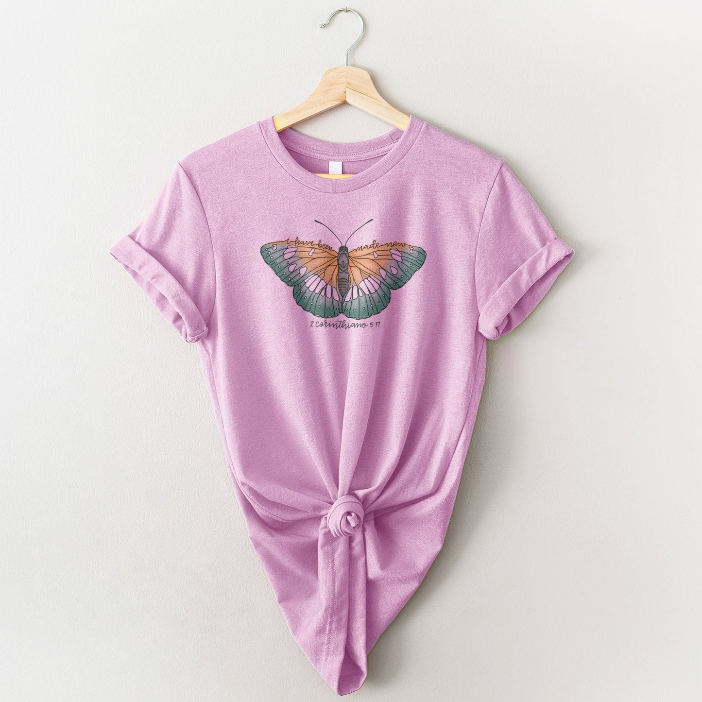 Made New Hand Lettered Butterfly Tee Shirts For Women - Christian Shirts for Women - Religious Tee Shirts