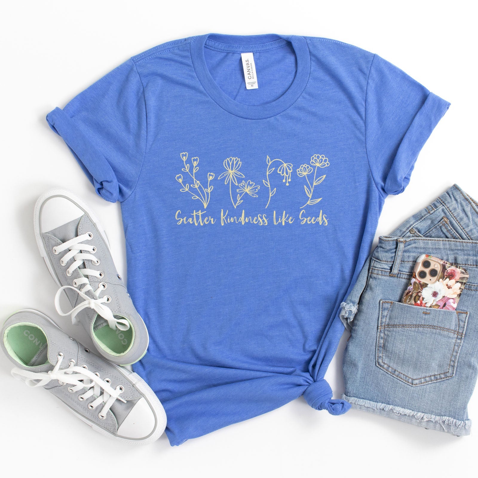 Scatter Kindness Like Seeds Tee Shirts For Women - Christian Shirts for Women - Religious Tee Shirts