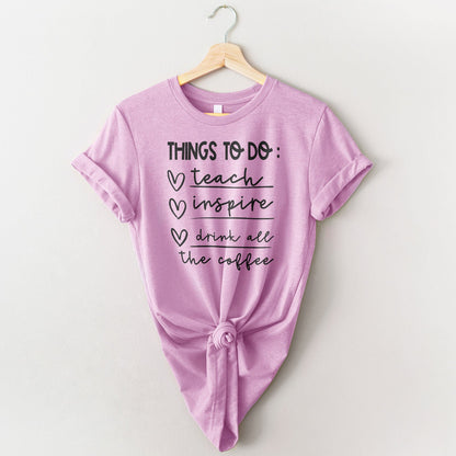 Things To Do Tee Shirts For Women - Christian Shirts for Women - Religious Tee Shirts