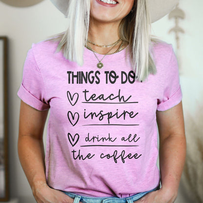 Things To Do Tee Shirts For Women - Christian Shirts for Women - Religious Tee Shirts