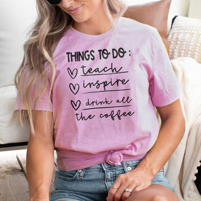 Things To Do Tee Shirts For Women - Christian Shirts for Women - Religious Tee Shirts
