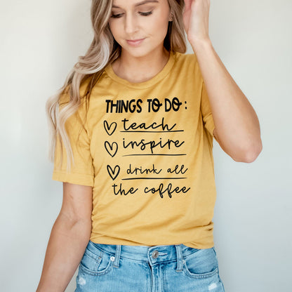 Things To Do Tee Shirts For Women - Christian Shirts for Women - Religious Tee Shirts