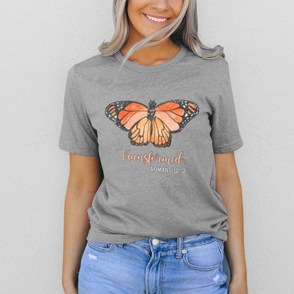 Transformed Romans 12:2 Tee Shirts For Women - Christian Shirts for Women - Religious Tee Shirts