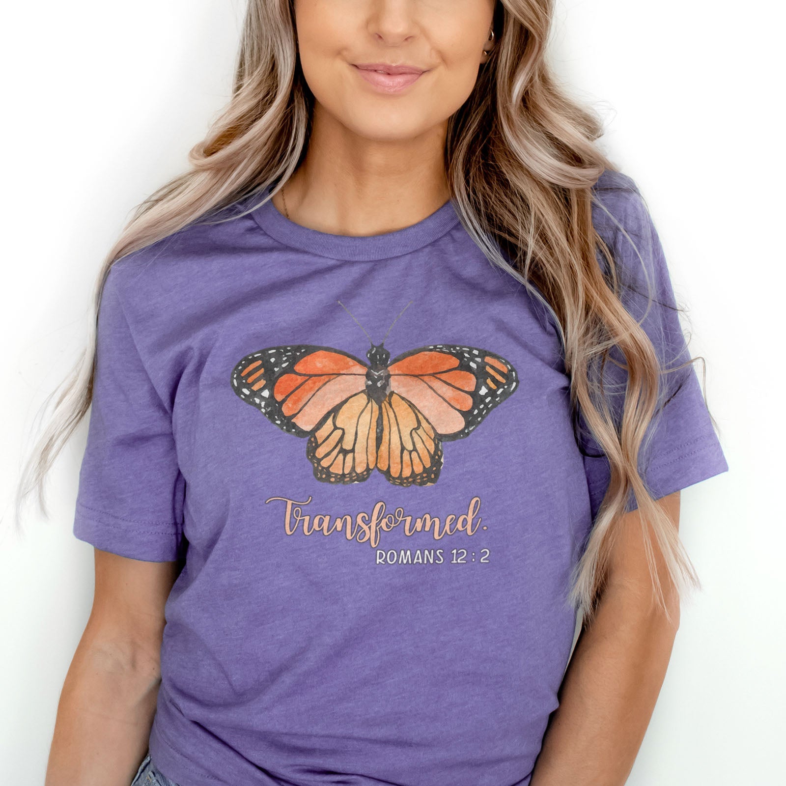 Transformed Romans 12:2 Tee Shirts For Women - Christian Shirts for Women - Religious Tee Shirts