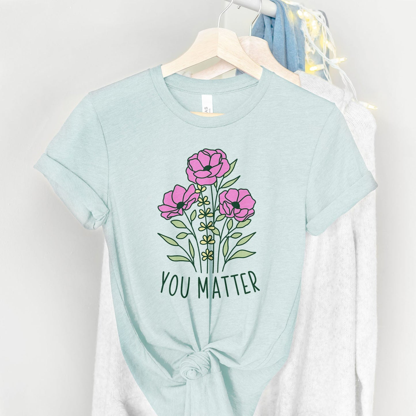 You Matter Wildflower Tee Shirts For Women - Christian Shirts for Women - Religious Tee Shirts