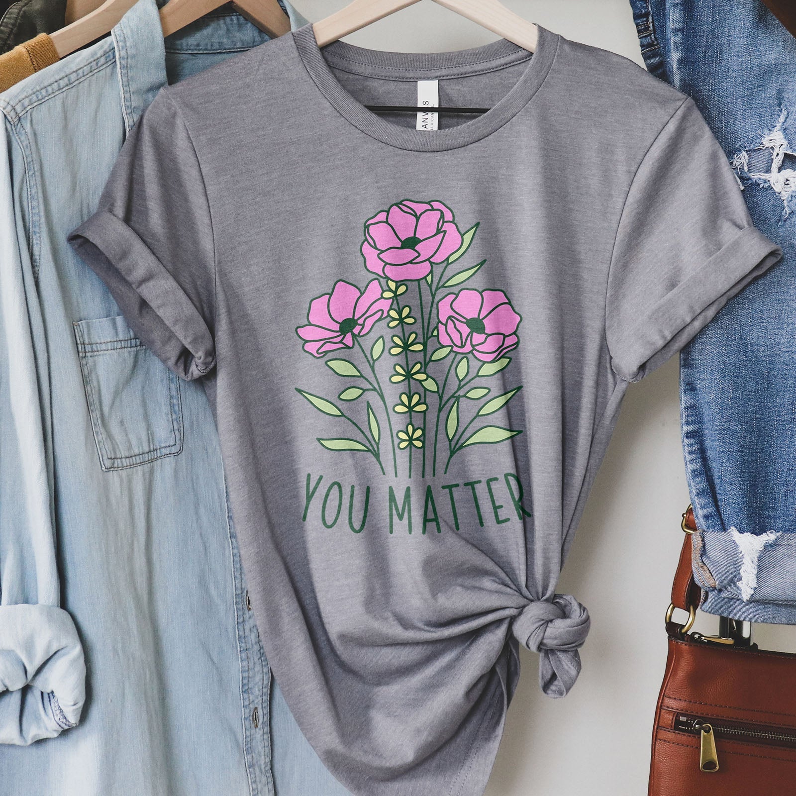 You Matter Wildflower Tee Shirts For Women - Christian Shirts for Women - Religious Tee Shirts