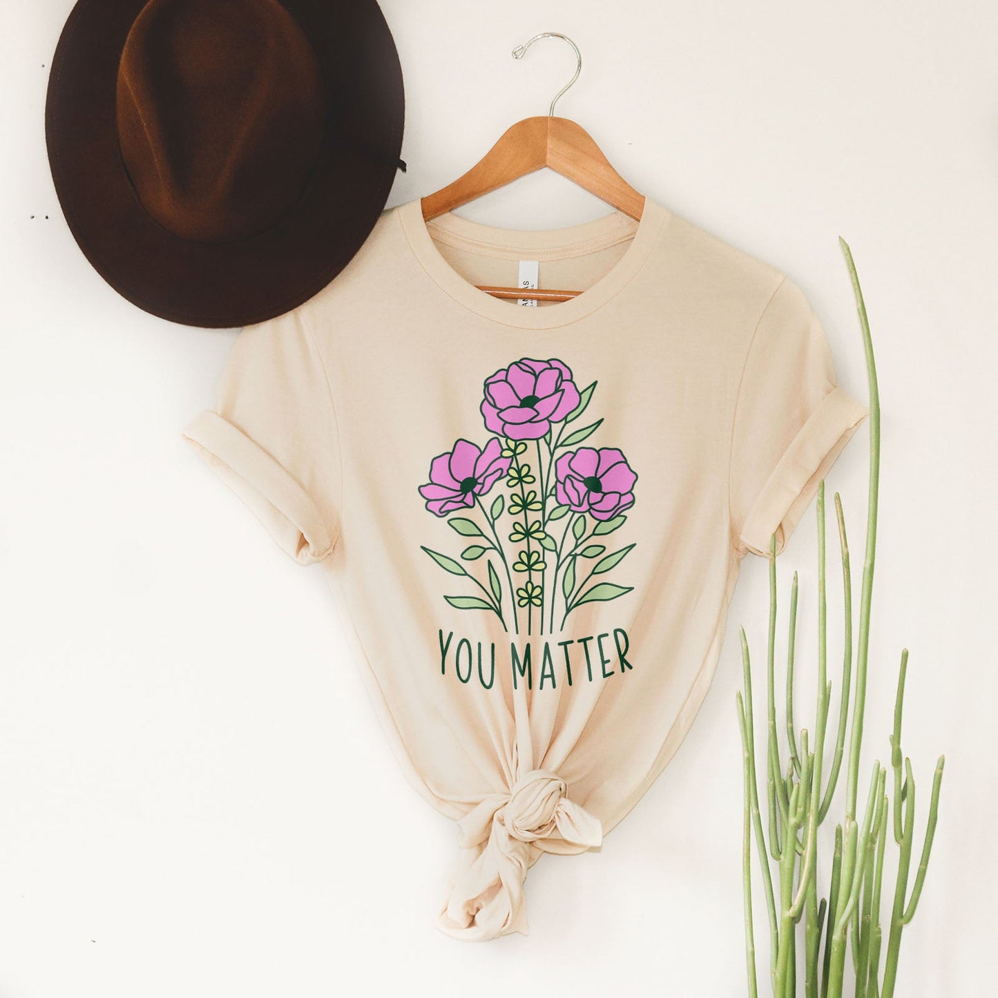 You Matter Wildflower Tee Shirts For Women - Christian Shirts for Women - Religious Tee Shirts