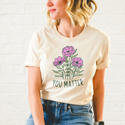 You Matter Wildflower Tee Shirts For Women - Christian Shirts for Women - Religious Tee Shirts