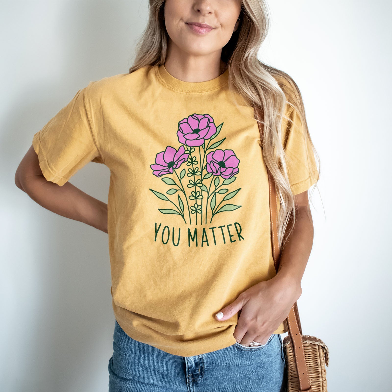 You Matter Wildflower Tee Shirts For Women - Christian Shirts for Women - Religious Tee Shirts