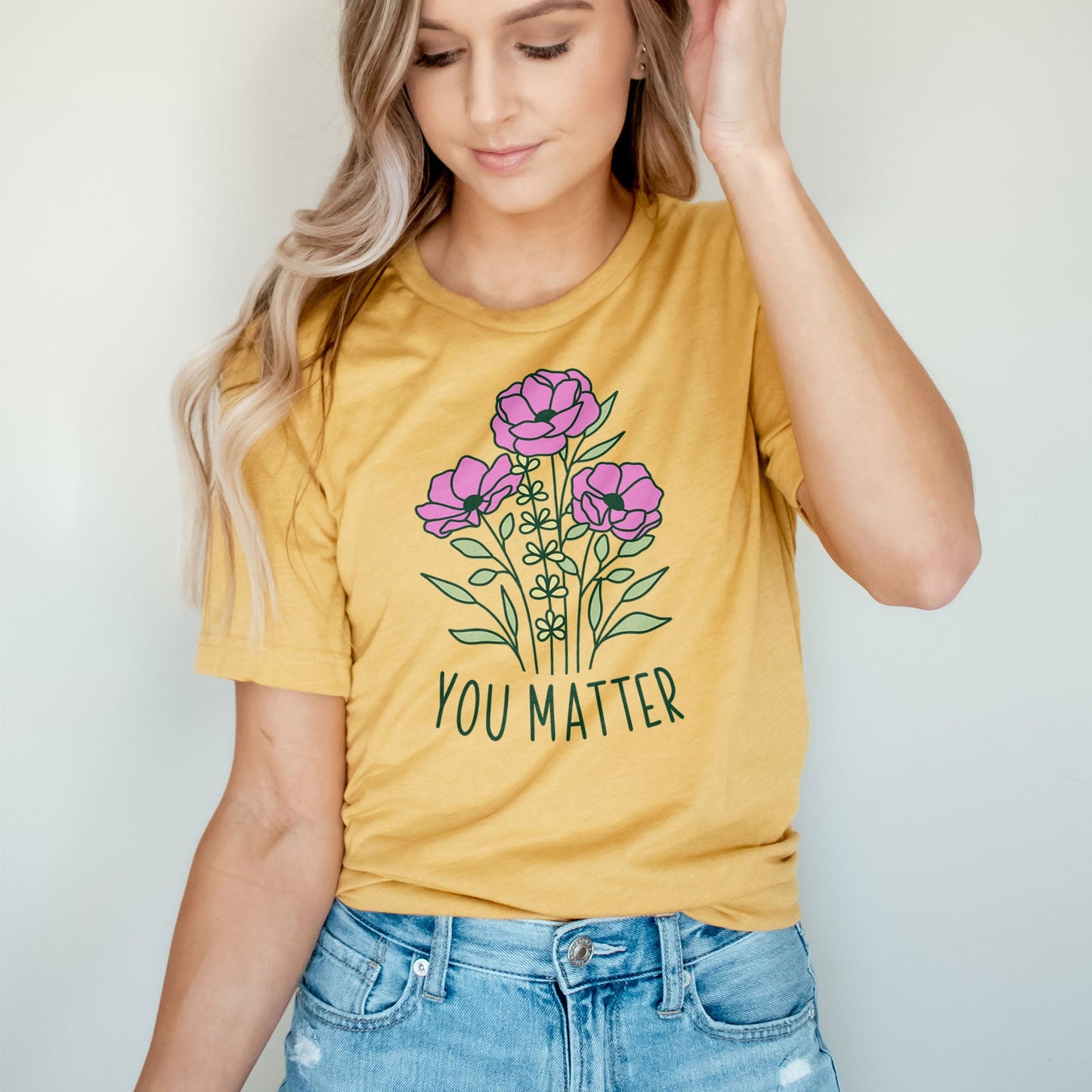 You Matter Wildflower Tee Shirts For Women - Christian Shirts for Women - Religious Tee Shirts