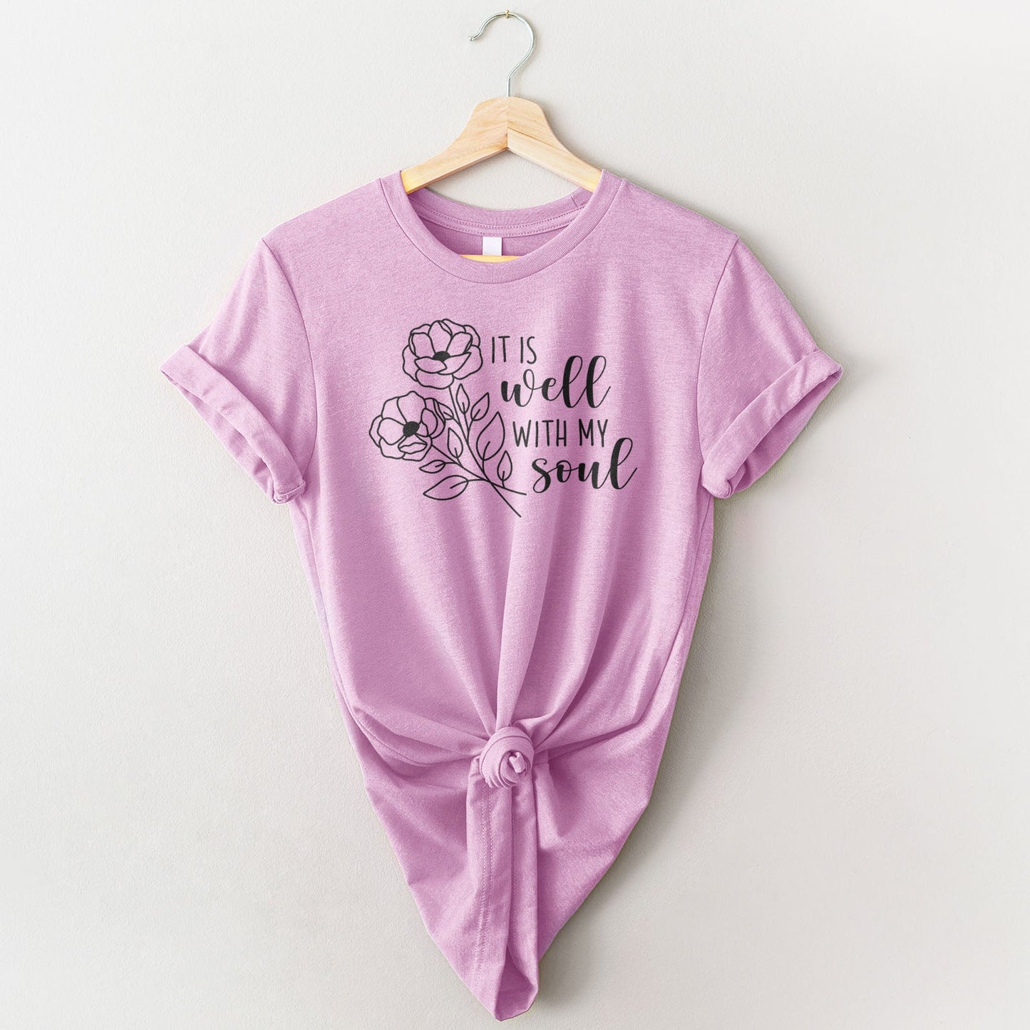 It Is Well With My Soul Flowers Tee Shirts For Women - Christian Shirts for Women - Religious Tee Shirts
