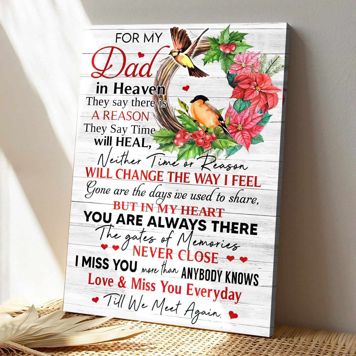 For My Dad - I Miss You More Than Anybody Know - Father's Day Canvas Prints - Best Gift For Fathers Day - Ciaocustom