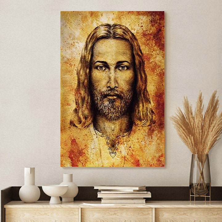 Face Of Jesus Christ Canvas Prints - Jesus Christ Art - Christian Canvas Wall Decor