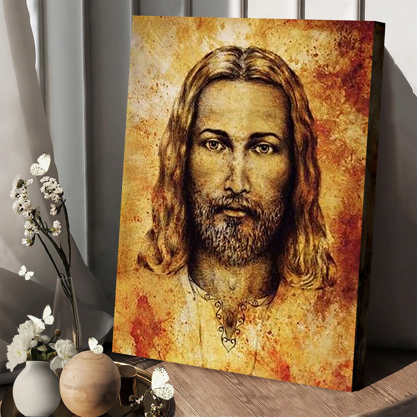 Face Of Jesus Christ Canvas Prints - Jesus Christ Art - Christian Canvas Wall Decor