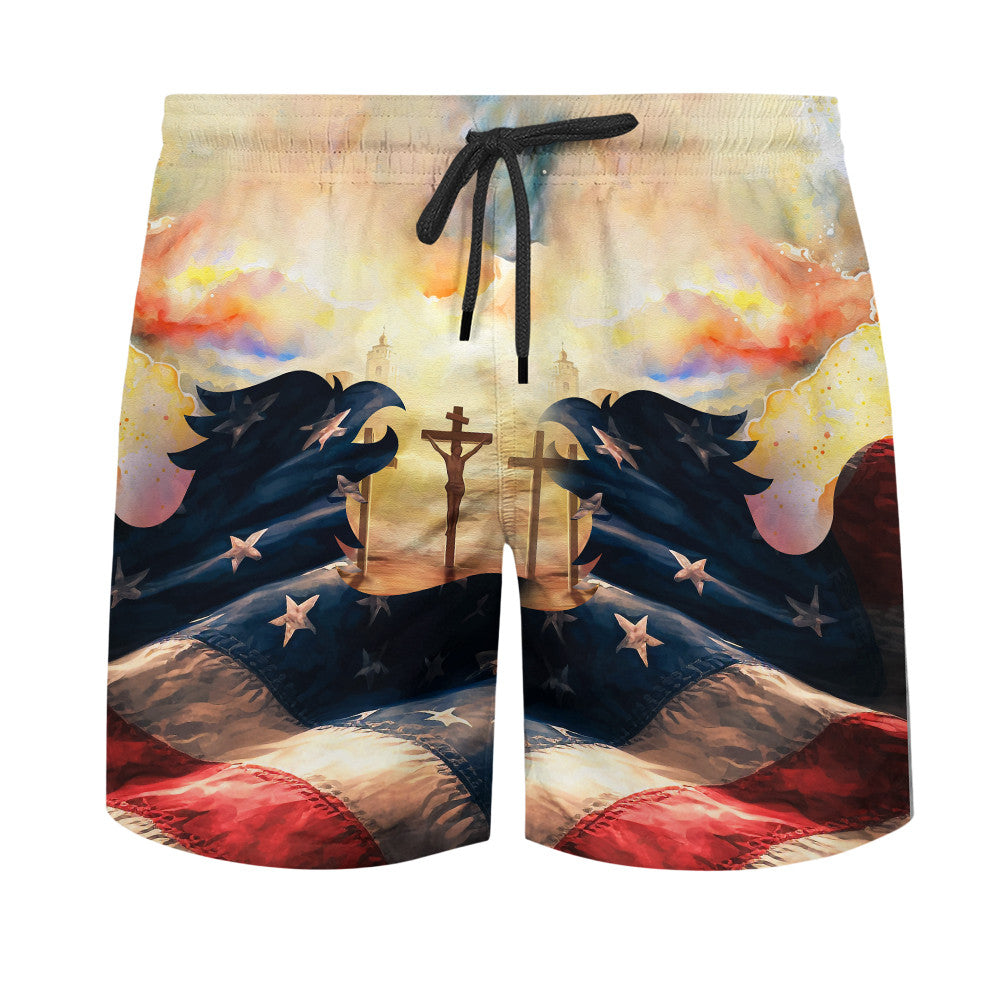 Face Of Jesus One Nation Under God Hawaiian Shirt - Christian Hawaiian Shirt - Religious Hawaiian Shirts