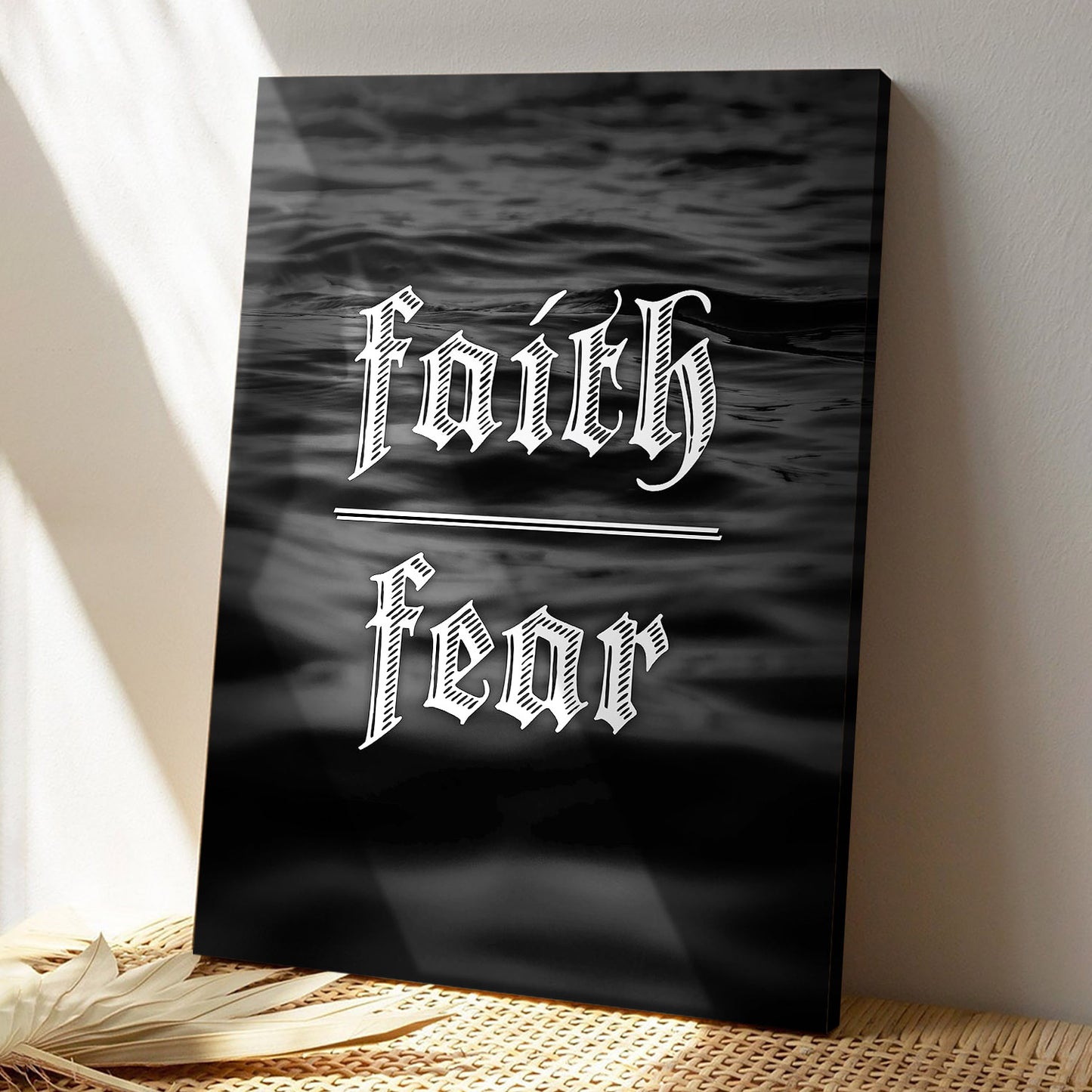 Faith Fear - Christian Canvas Prints - Faith Canvas - Bible Verse Canvas - Ciaocustom