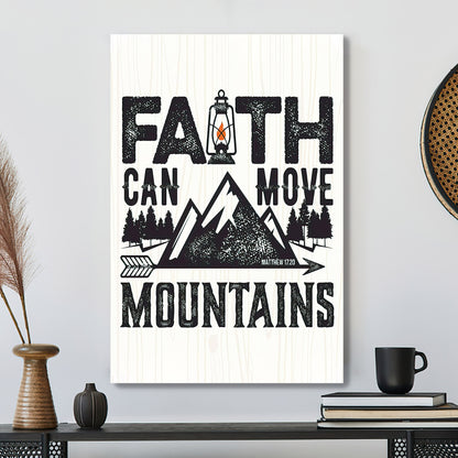 Faith Can Move Mountains - Christian Canvas Prints - Faith Canvas - Bible Verse Canvas - Ciaocustom