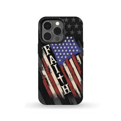 Faith American Flag Phone Case - Scripture Phone Cases - Iphone Cases Christian