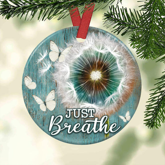 Faith Butterfly Circle Ornament - Christmas Ornament - Ciaocustom