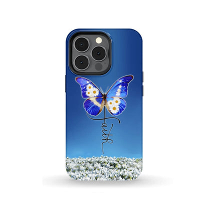 Faith Cross Butterfly Christian Phone Case - Bible Verse Phone Cases Samsung
