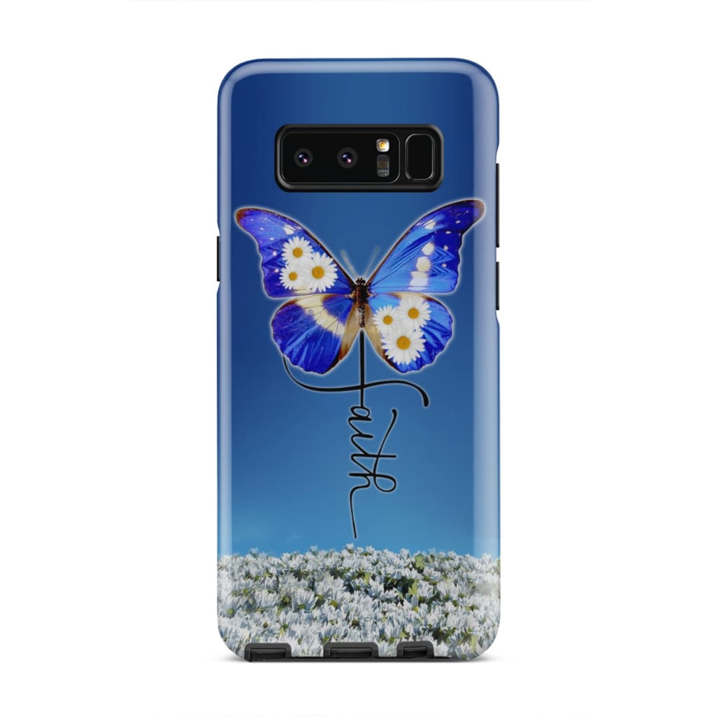 Faith Cross Butterfly Christian Phone Case - Bible Verse Phone Cases Samsung