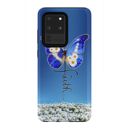 Faith Cross Butterfly Christian Phone Case - Bible Verse Phone Cases Samsung