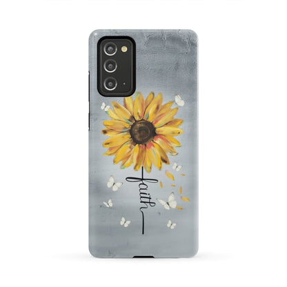 Faith Cross Butterfly Sunflower Phone Case - Christian Phone Cases - Religious Phone Case