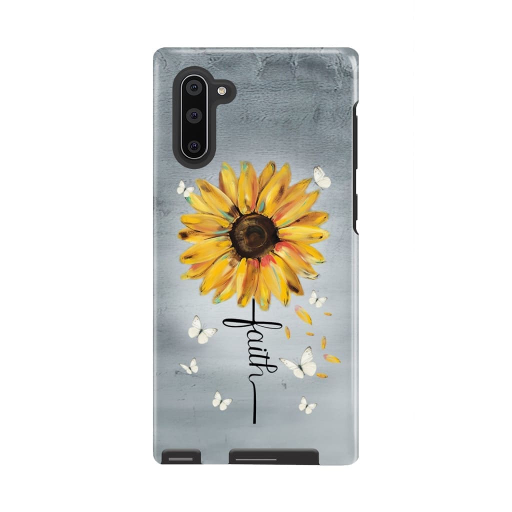 Faith Cross Butterfly Sunflower Phone Case - Christian Phone Cases - Religious Phone Case