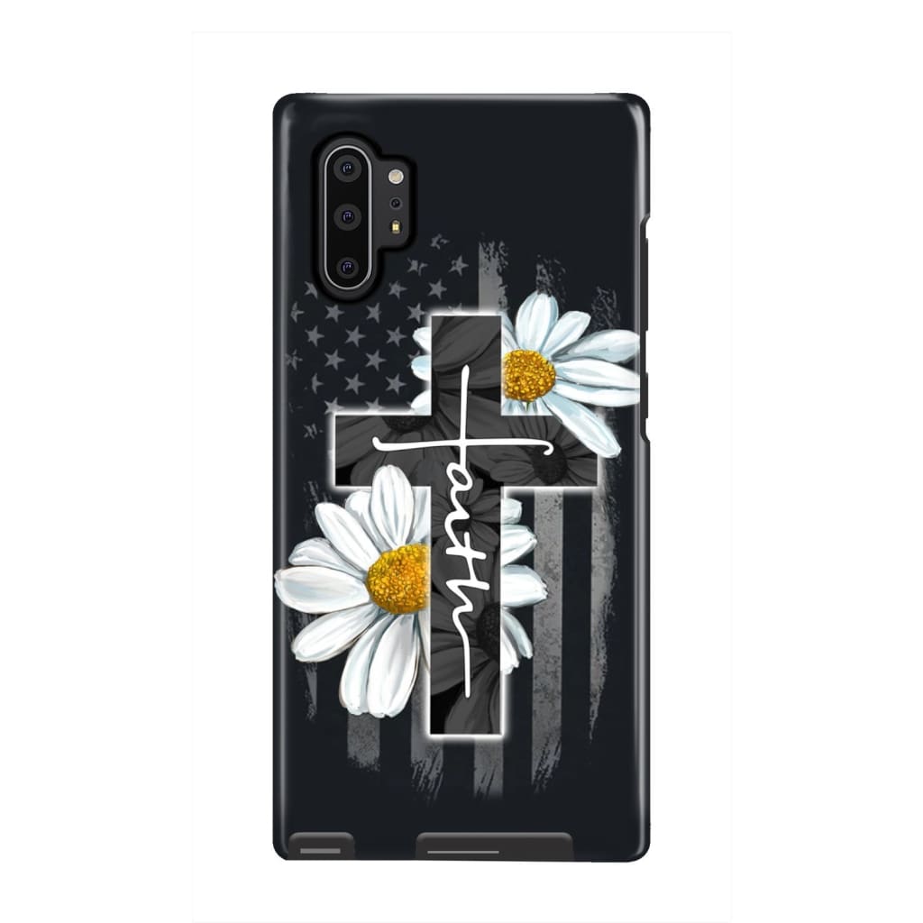 Faith Cross Daisy Phone Case - Scripture Phone Cases - Iphone Cases Christian