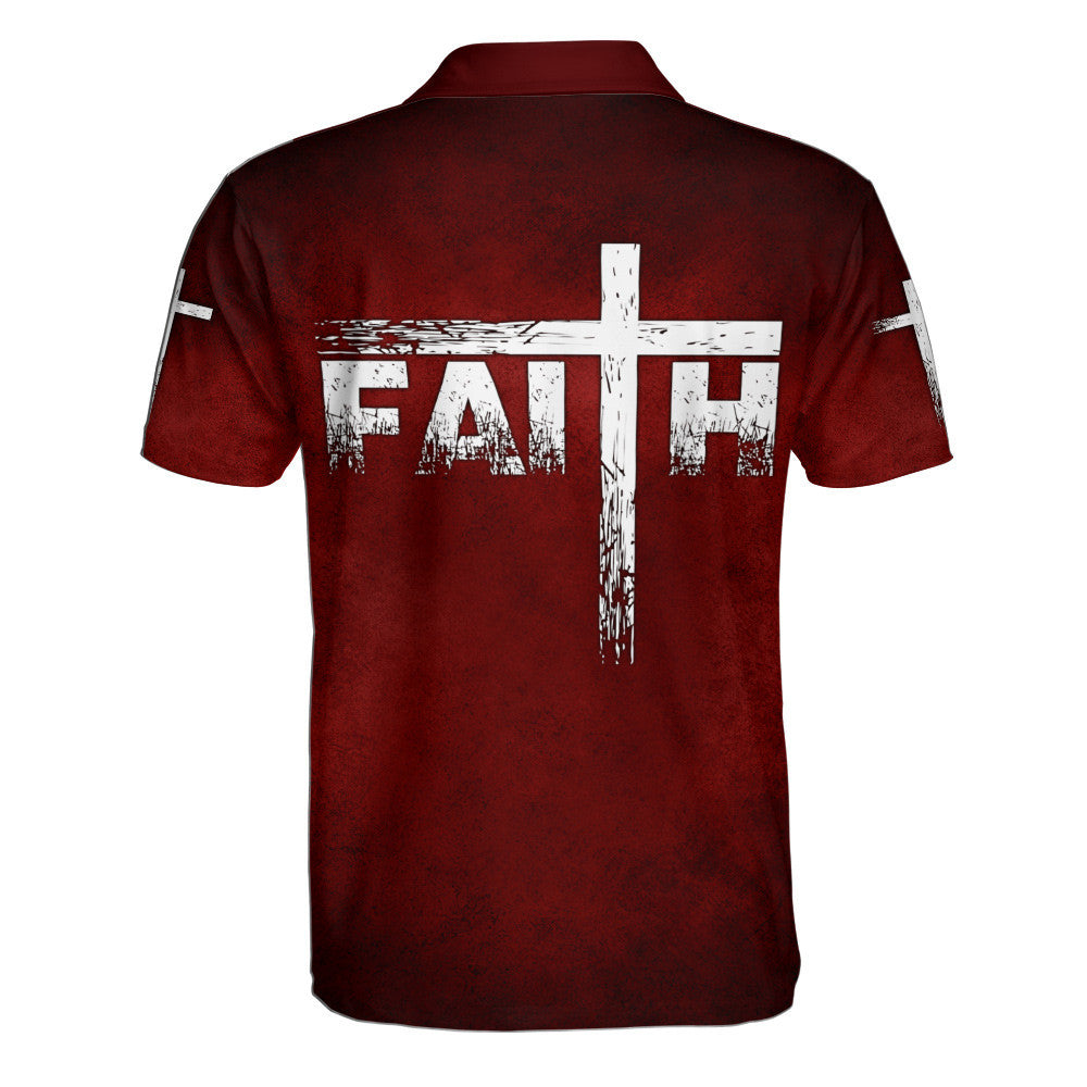 Faith Cross Polo Shirt - Christian Shirts & Shorts