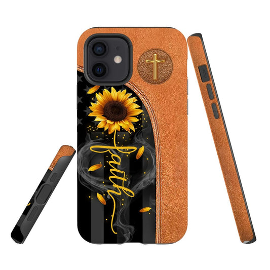 Faith Cross Sunflower Phone Case - Scripture Phone Cases - Iphone Cases Christian