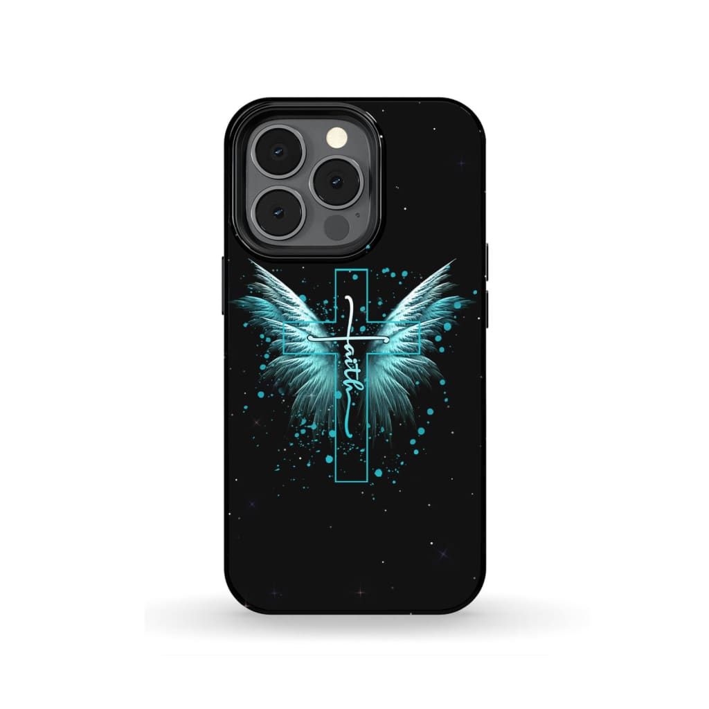 Faith Cross Wings Phone Case - Scripture Phone Cases - Iphone Cases Christian