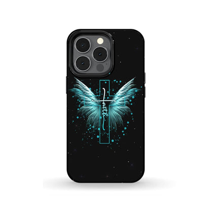 Faith Cross Wings Phone Case - Scripture Phone Cases - Iphone Cases Christian